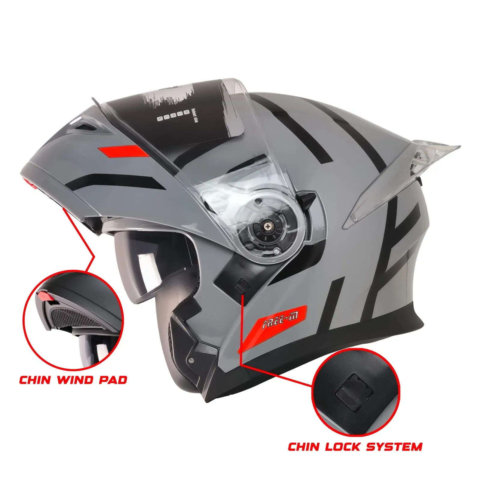 FREE-M 965 UPSET ÇENE AÇILIR KASK